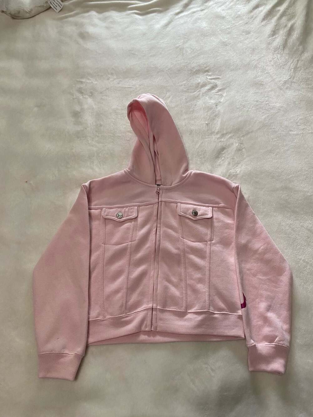 BIG T SHRUNKEN ZIP HOODIE,